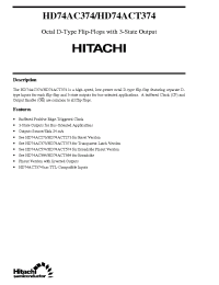 Datasheet 74AC374 manufacturer Hitachi