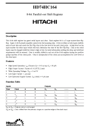 Datasheet 74HC164 manufacturer Hitachi