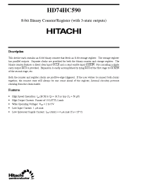 Datasheet 74HC590 manufacturer Hitachi