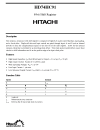Datasheet 74HC91 manufacturer Hitachi