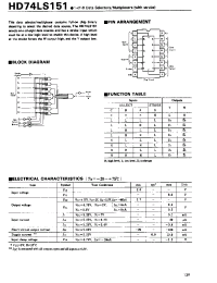 Datasheet 74LS151 manufacturer Hitachi