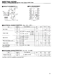 Datasheet 74LS20 manufacturer Hitachi
