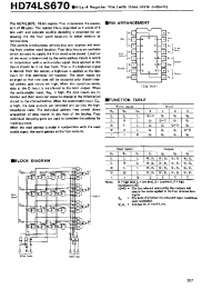 Datasheet 74LS670 manufacturer Hitachi