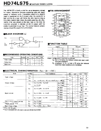 Datasheet 74LS75 manufacturer Hitachi