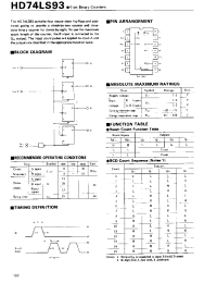 Datasheet 74LS93 manufacturer Hitachi