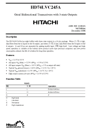 Datasheet 74LVC245 manufacturer Hitachi