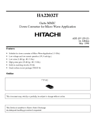 Datasheet A220 manufacturer Hitachi