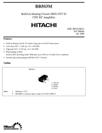 Datasheet BB503M manufacturer Hitachi