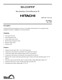 Datasheet HA12187FP manufacturer Hitachi