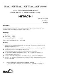 Datasheet HA12212F manufacturer Hitachi