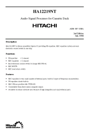 Datasheet HA12219NT manufacturer Hitachi