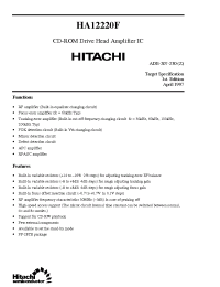 Datasheet HA12220 manufacturer Hitachi