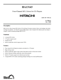 Datasheet HA13143 manufacturer Hitachi