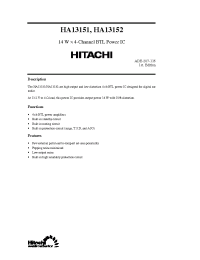 Datasheet HA13151 manufacturer Hitachi