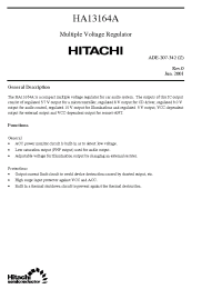 Datasheet HA13164A manufacturer Hitachi