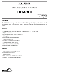 Datasheet HA13605A manufacturer Hitachi