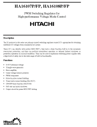 Datasheet HA16107P manufacturer Hitachi