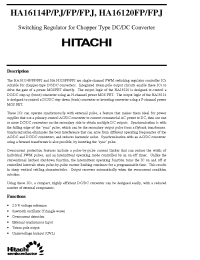 Datasheet HA16114FPJ manufacturer Hitachi
