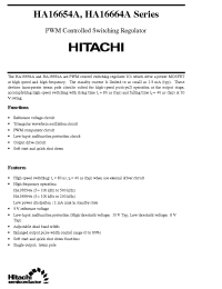 Datasheet HA16654 manufacturer Hitachi