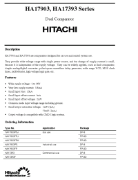 Datasheet HA17393 manufacturer Hitachi