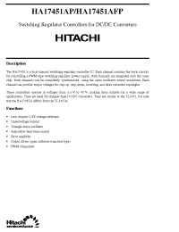 Datasheet HA17451AP manufacturer Hitachi
