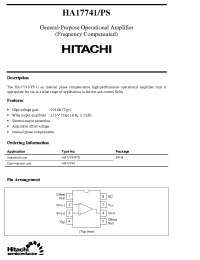 Datasheet HA17741 manufacturer Hitachi