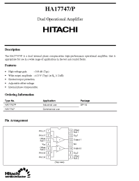 Datasheet HA17747 manufacturer Hitachi