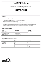 Datasheet HA178M00 manufacturer Hitachi