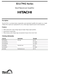 Datasheet HA17902 manufacturer Hitachi