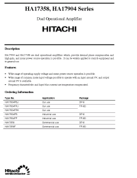 Datasheet HA17904PSJ manufacturer Hitachi