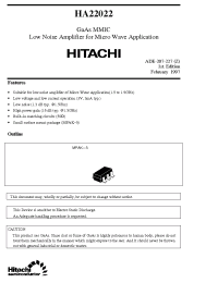 Datasheet HA22022 manufacturer Hitachi