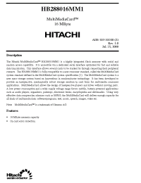 Datasheet HB288016MM1 manufacturer Hitachi
