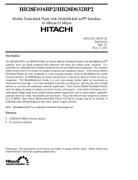 Datasheet HB28E016BP2 manufacturer Hitachi