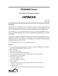 Datasheet HD404848FS manufacturer Hitachi