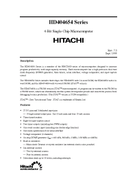Datasheet HD4074654H manufacturer Hitachi