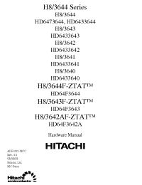 Datasheet HD6433643H manufacturer Hitachi