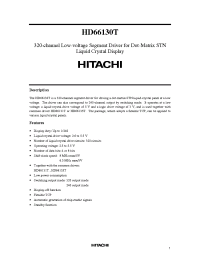 Datasheet HD66130T manufacturer Hitachi
