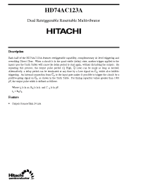 Datasheet HD74AC123A manufacturer Hitachi