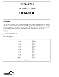 Datasheet HD74AC393 manufacturer Hitachi