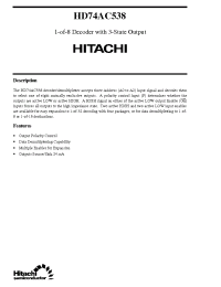 Datasheet HD74AC538 manufacturer Hitachi