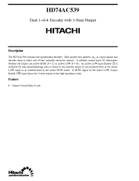 Datasheet HD74AC539 manufacturer Hitachi