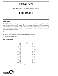 Datasheet HD74AC670 manufacturer Hitachi