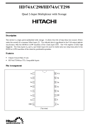 Datasheet HD74ACT298 manufacturer Hitachi