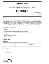Datasheet HD74BC645A manufacturer Hitachi