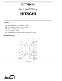 Datasheet HD74HC02 manufacturer Hitachi