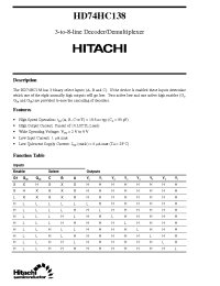 Datasheet HD74HC138 manufacturer Hitachi