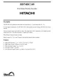 Datasheet HD74HC149 manufacturer Hitachi