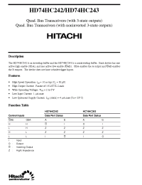 Datasheet HD74HC243 manufacturer Hitachi