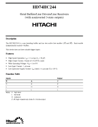 Datasheet HD74HC244 manufacturer Hitachi