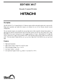Datasheet HD74HC4017 manufacturer Hitachi